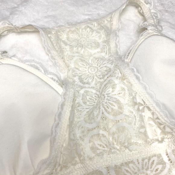 NWOT Aerie Cream Lace Bralette in Size Large - Picture 3 of 7